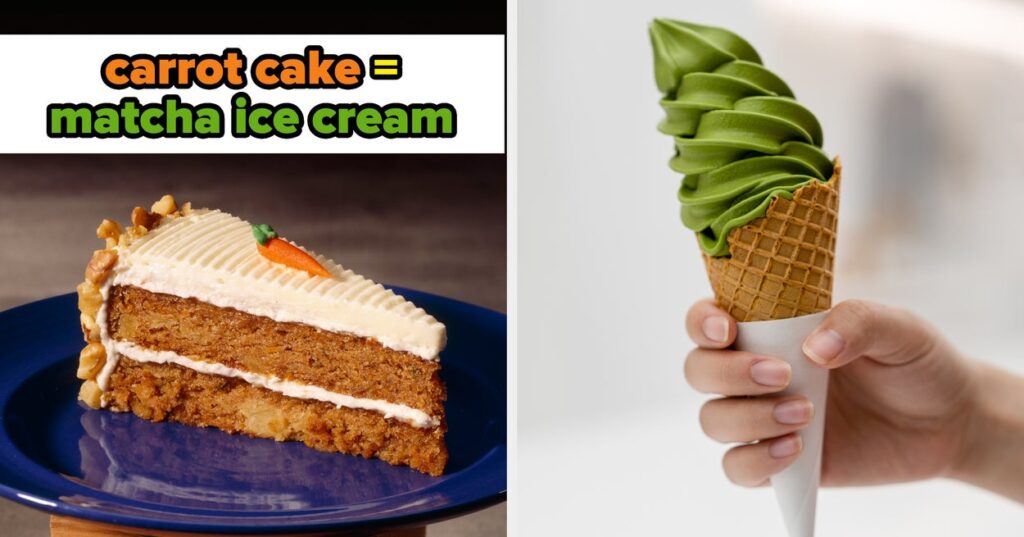 Choose Some Ice Cream And Get A Slice Of Cake To Have With It