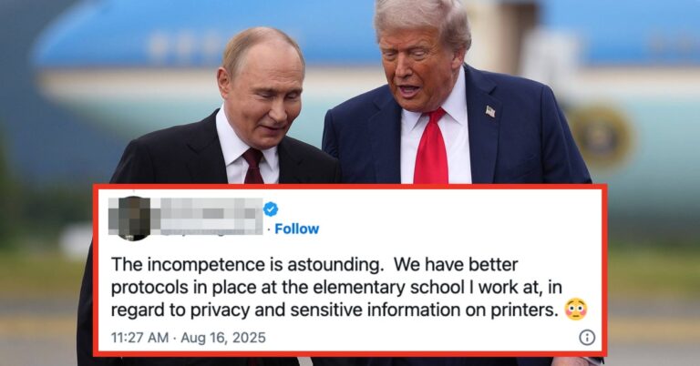 People Are Losing Their Minds After Secret Trump-Putin Meeting Documents Were Casually Left In A Hotel Printer
