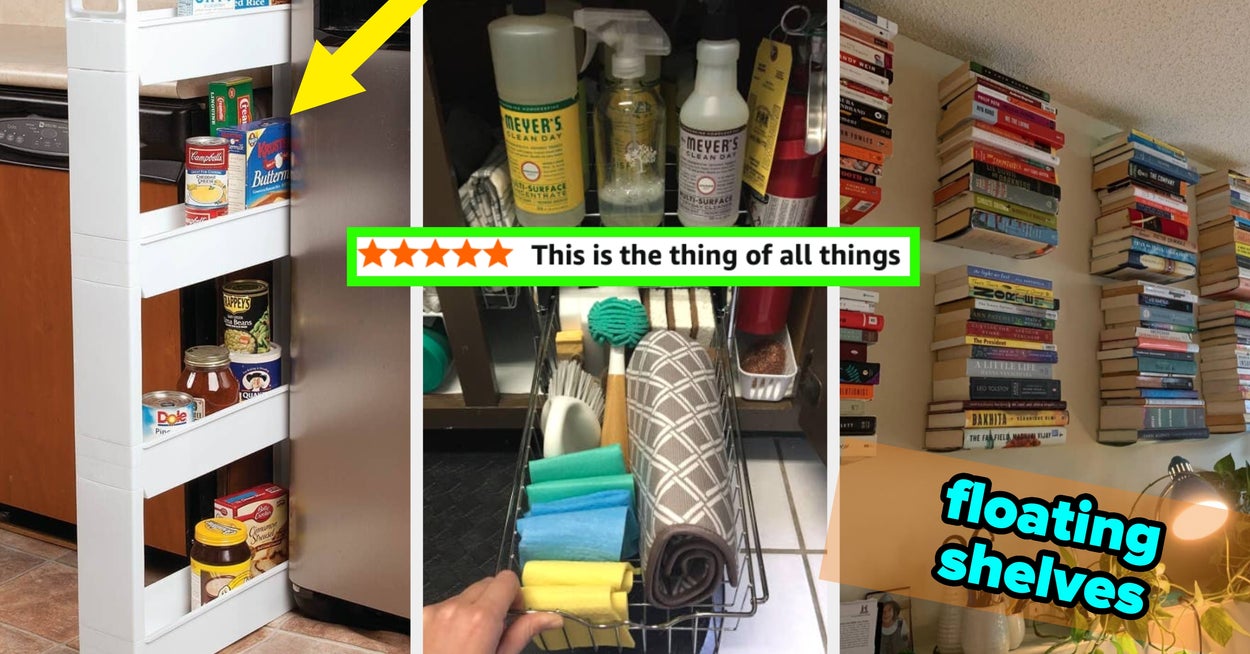 If You're Drowning In Stuff, Consider Getting These 21 Space-Saving Organizers