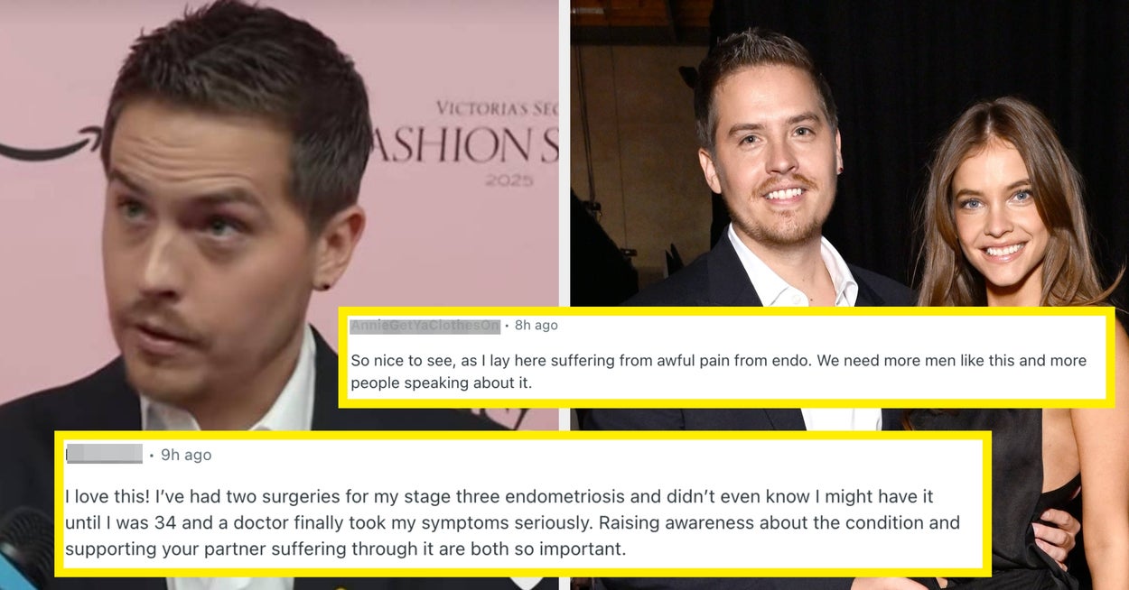 Dylan Sprouse Is Being Praised For Using A Red Carpet To Raise Endometriosis Awareness