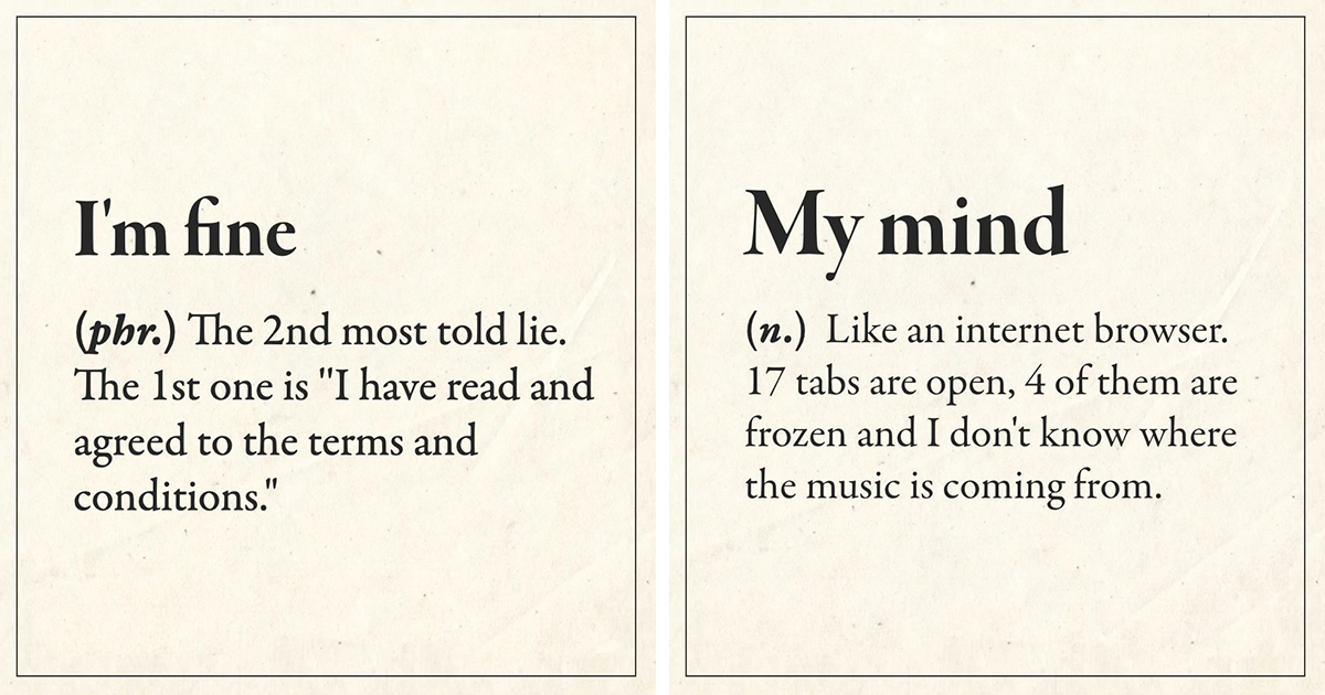 46 Of The Funniest And Most Honest “Definitions” Of Everyday Words Explained In This Crowd-Sourced Online Dictionary