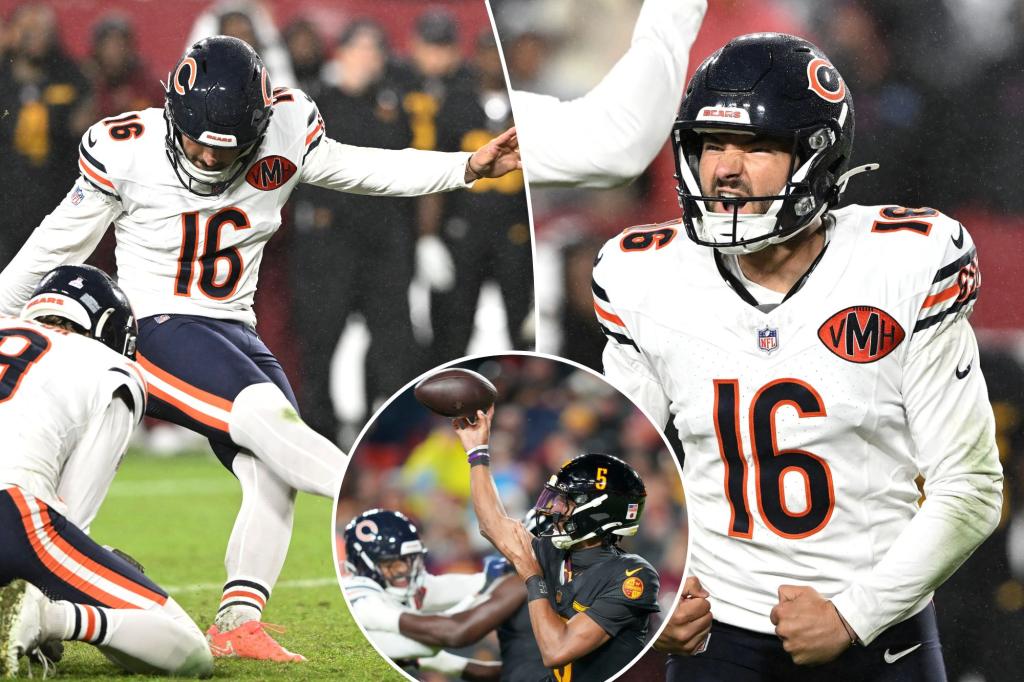 Jake Moody’s game-winning kick lifts Bears over Commanders in season turnaround