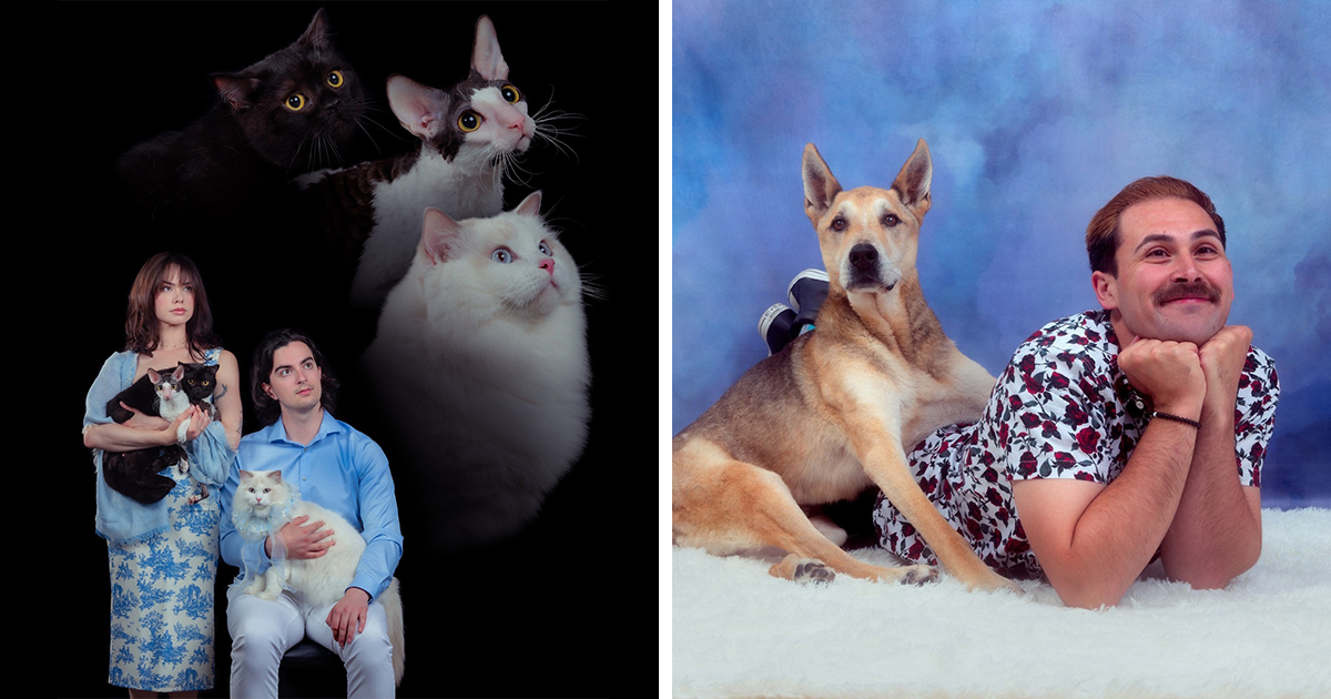 This Photographer Captured 28 Silly And Quirky Portraits Of Pets And Their Owners Once Again